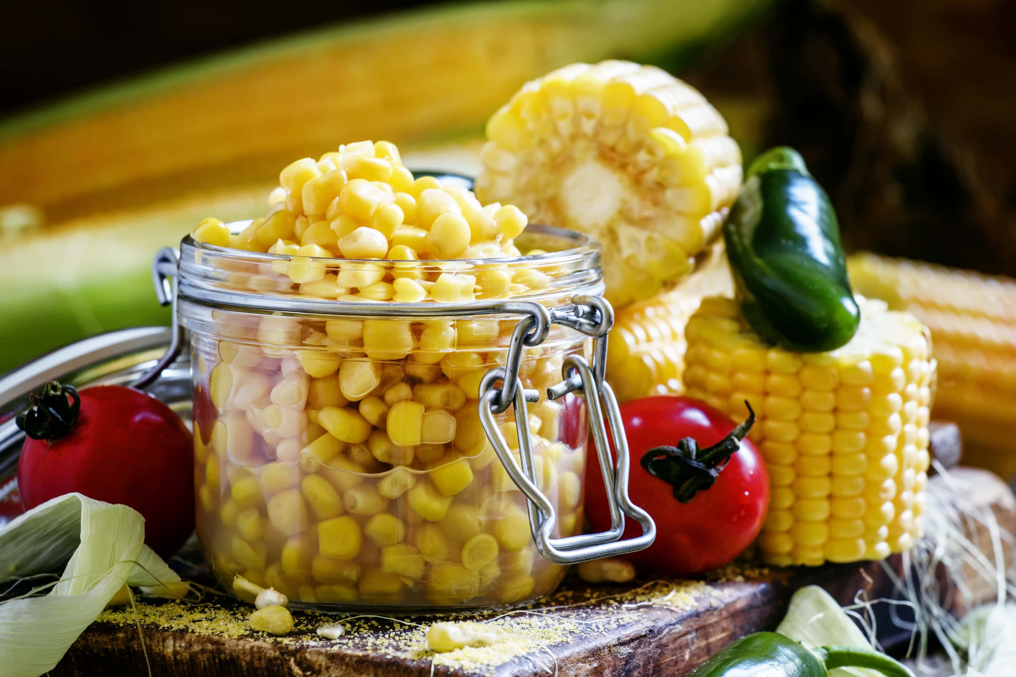 Canning cream corn with spices