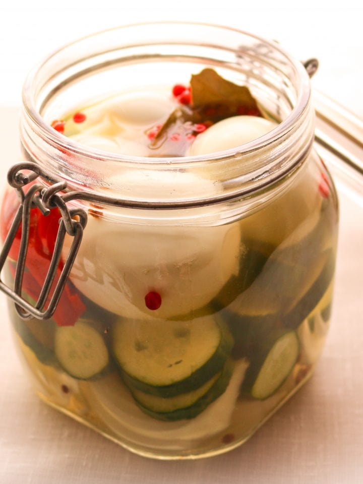Healthy old-fashioned pickled eggs