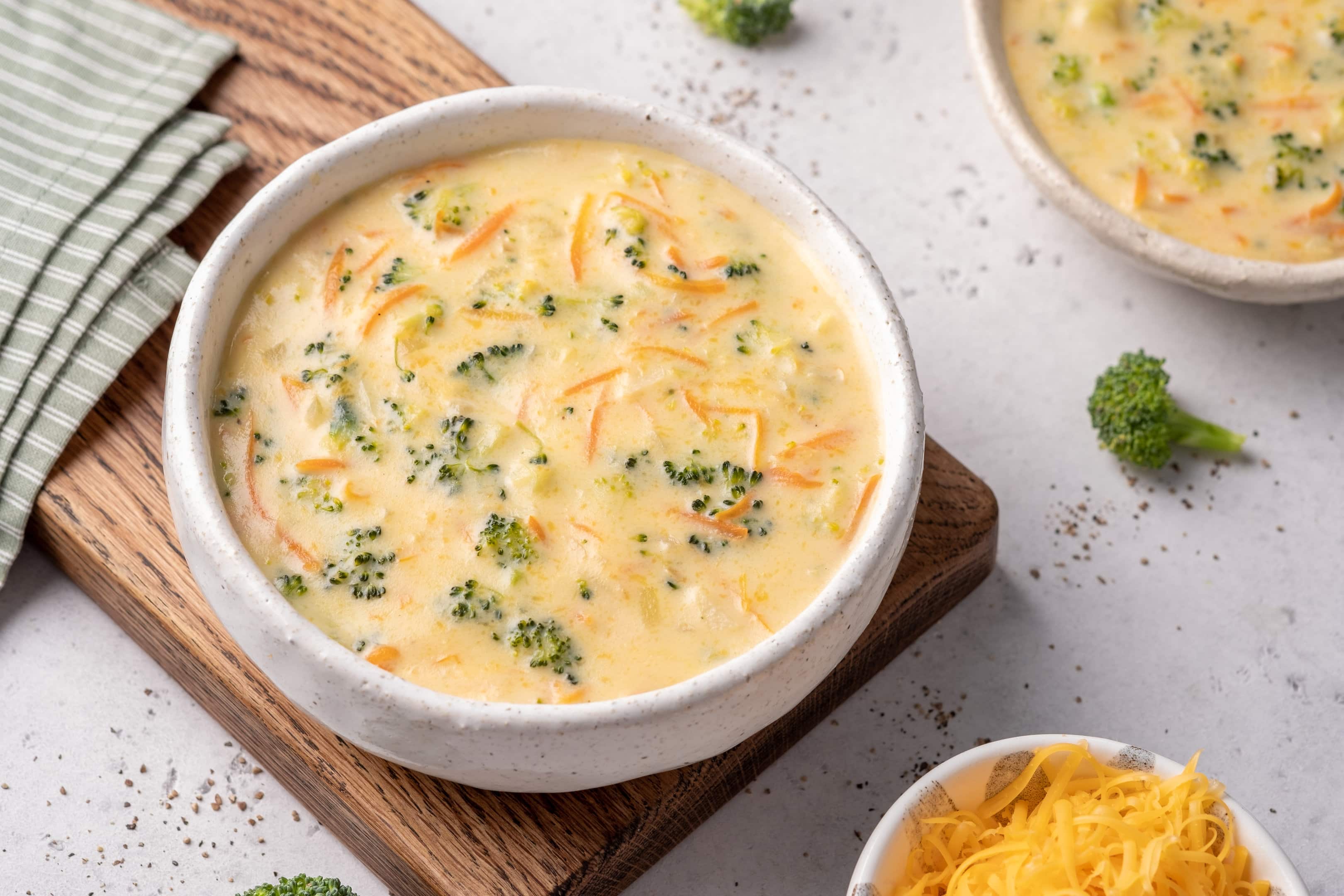 O'Charley's potato soup with broccoli and cheddar cheese