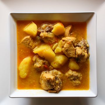 Delicious chicken Pinoy curry with potatoes