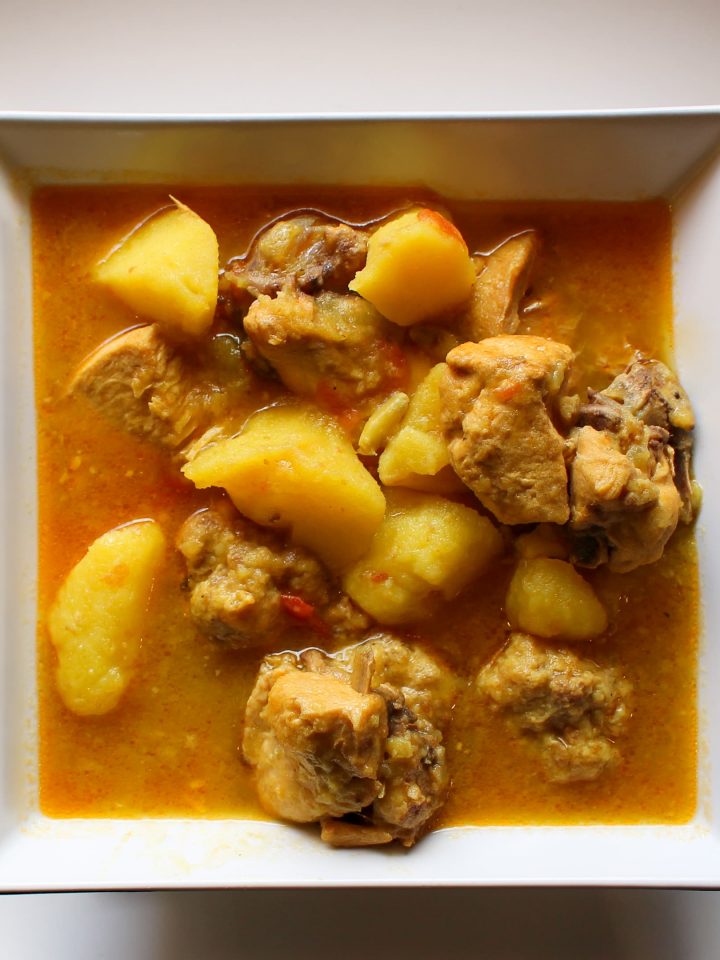 Delicious chicken Pinoy curry with potatoes