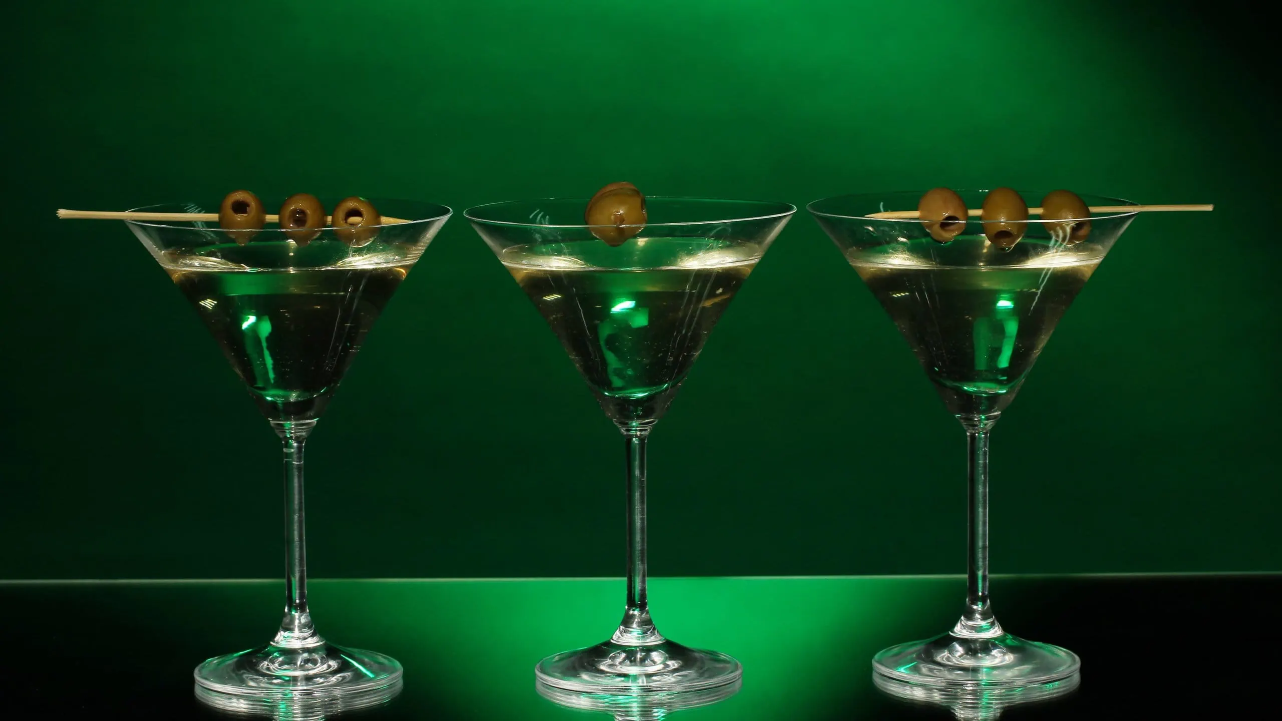 Goblin Glow martini glasses