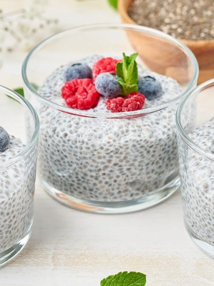 First Watch chia pudding with fresh berries, raspberries, and blueberries