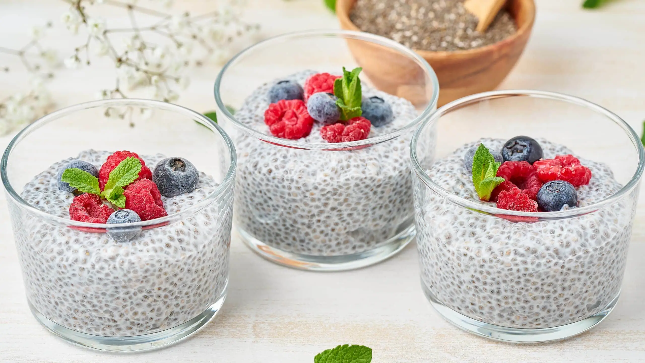 First Watch chia pudding with fresh berries, raspberries, and blueberries