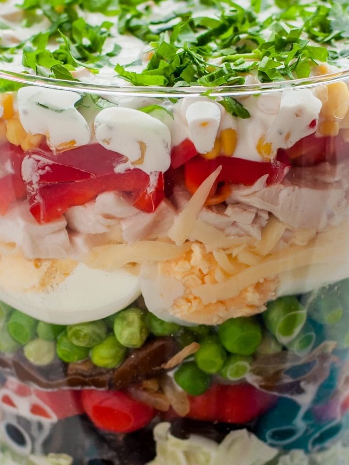 Healthy meal 7 layer salad Pioneer Woman
