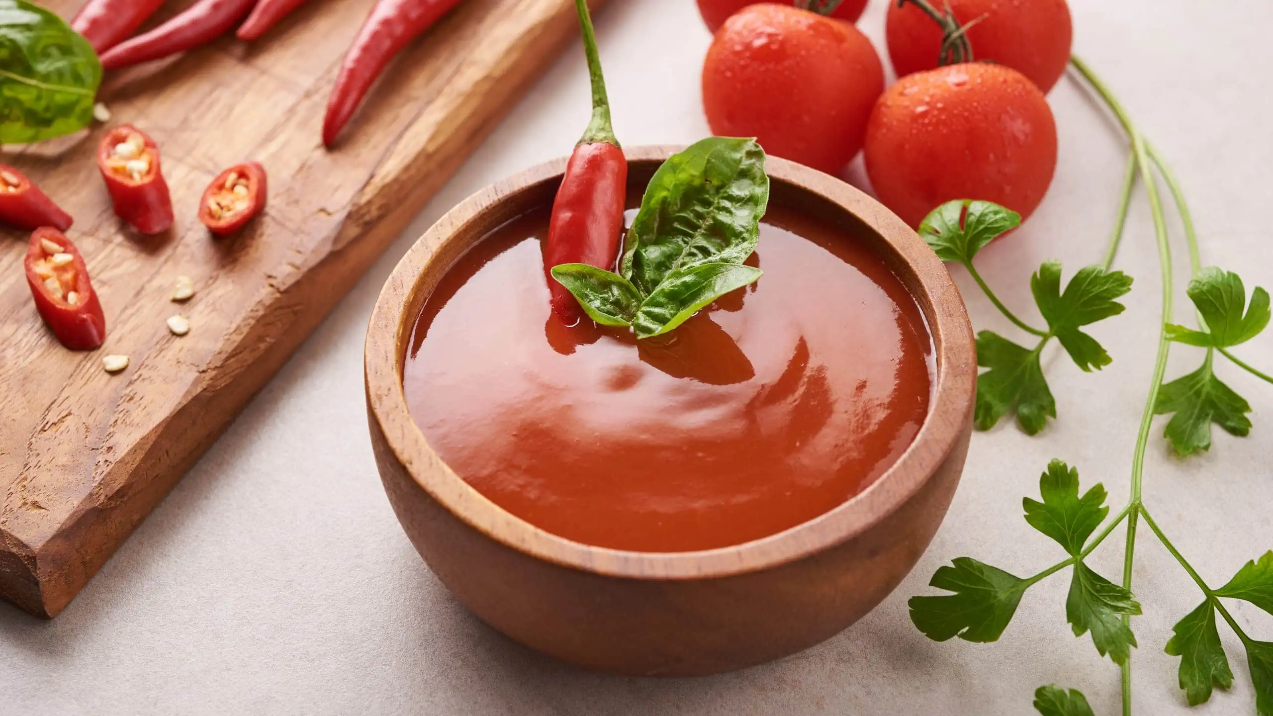Our Valentina hot sauce recipe with chili pepper and tomatoes
