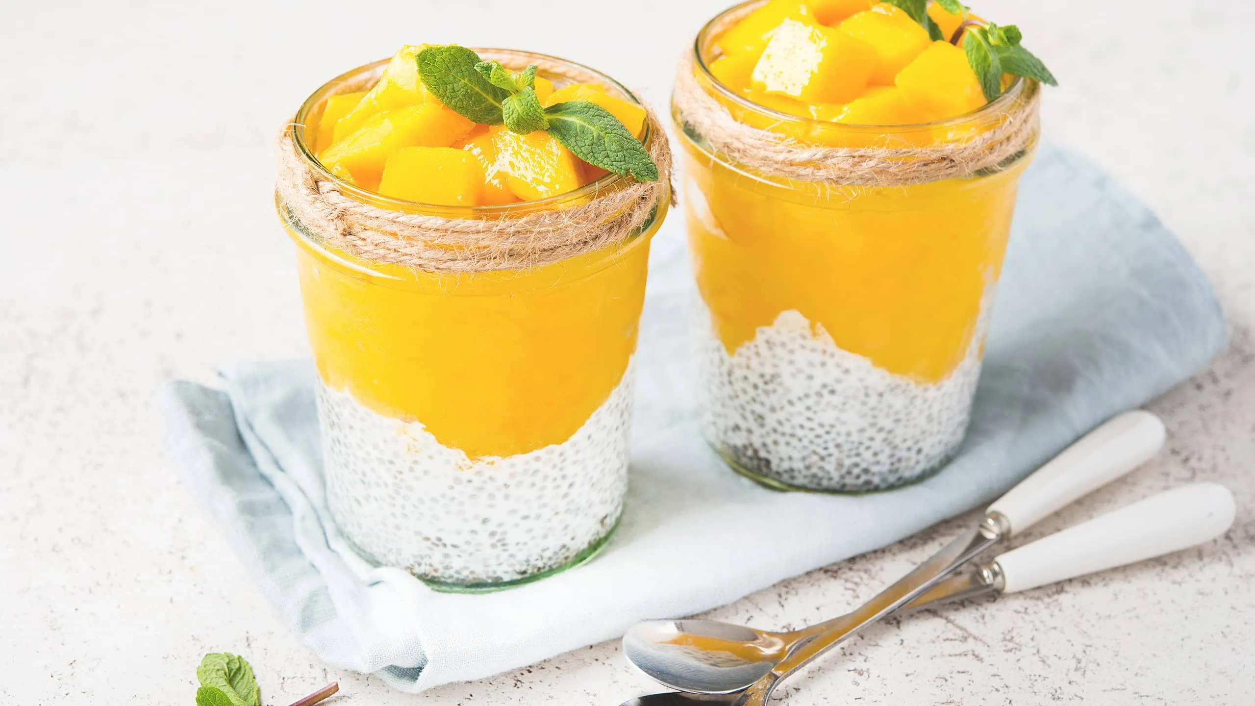Vegetarian First Watch chia pudding with mango