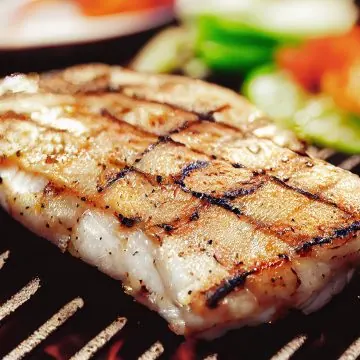 Juicy grilled haddock with vegetables