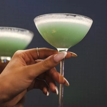 Green goddess pistachio martini cocktails