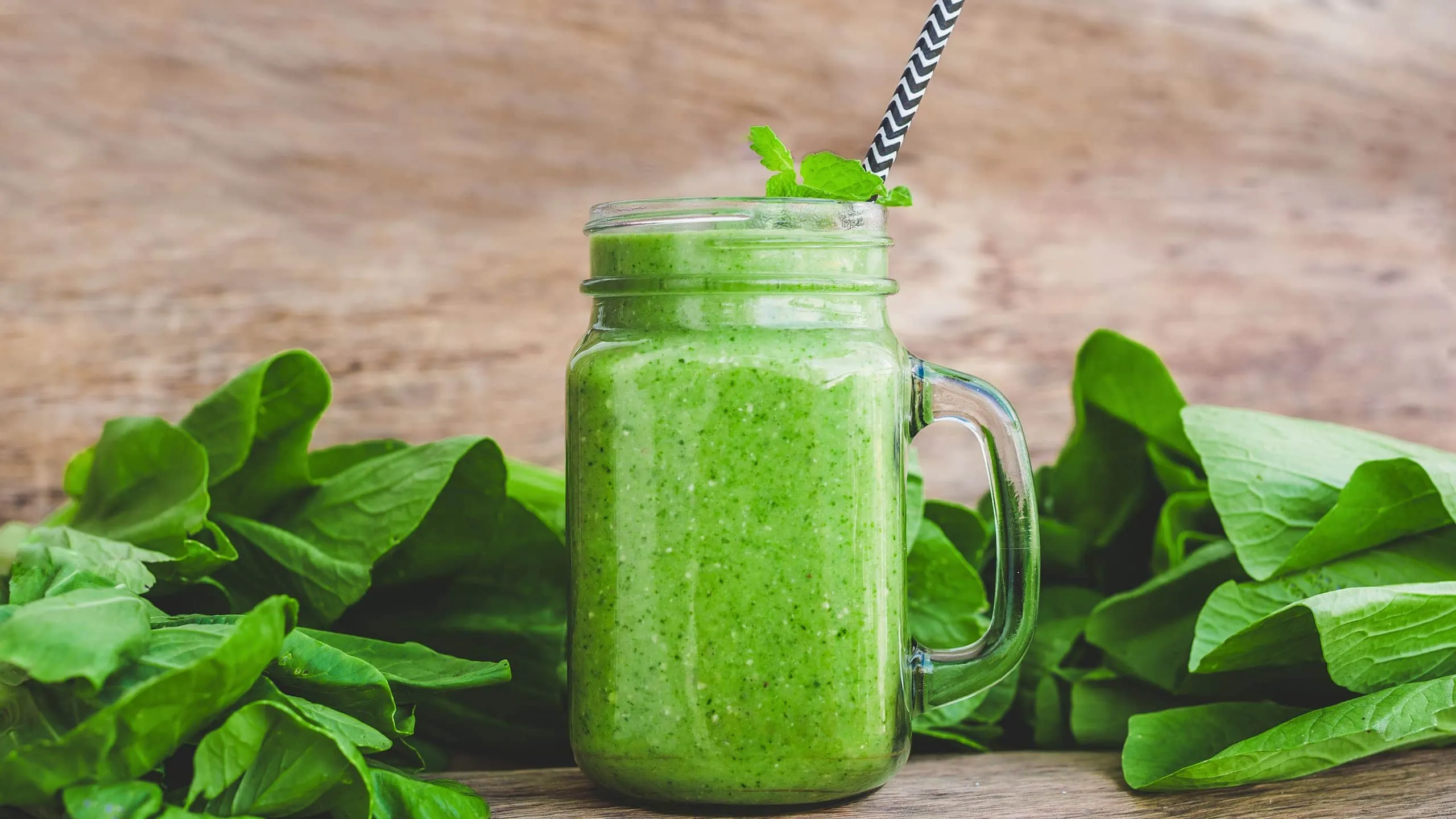 Our ultimate meal replacement smoothie recipe filled with spinach, banana, and coconut milk