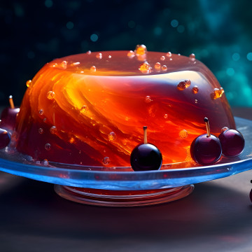 Galaxy clear jelly cake