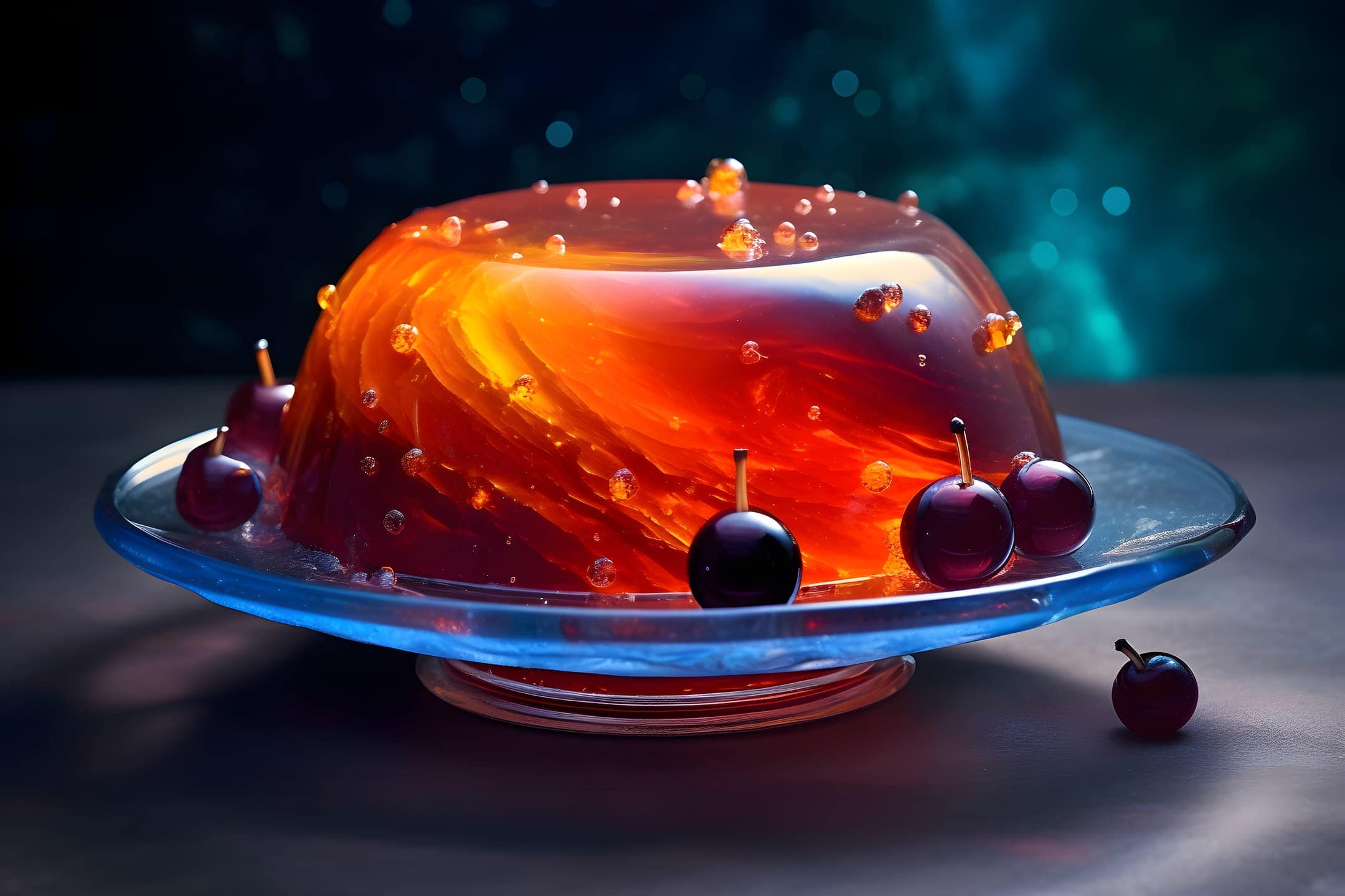 Galaxy clear jelly cake