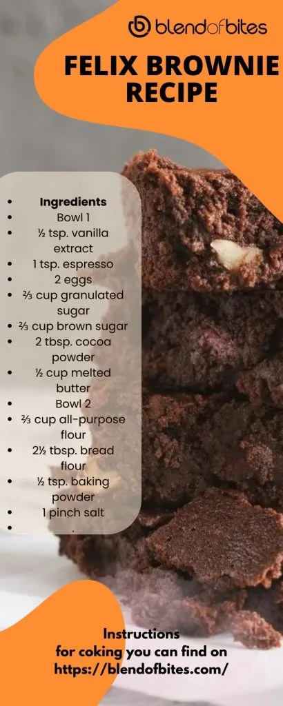 Felix brownie recipe infographic