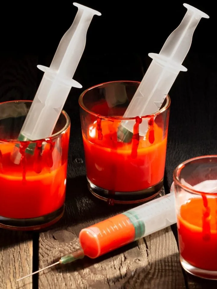 Our version of Jello shot syringes recipe