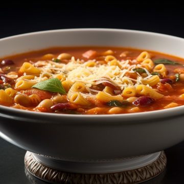 Our version of Lidia Bastianich's pasta fagioli recipe