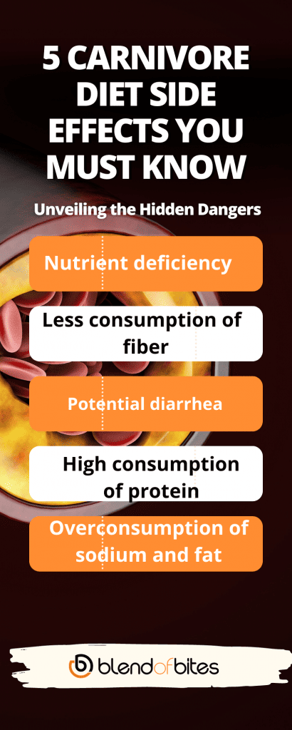 Side effects of the carnivore diet infographic