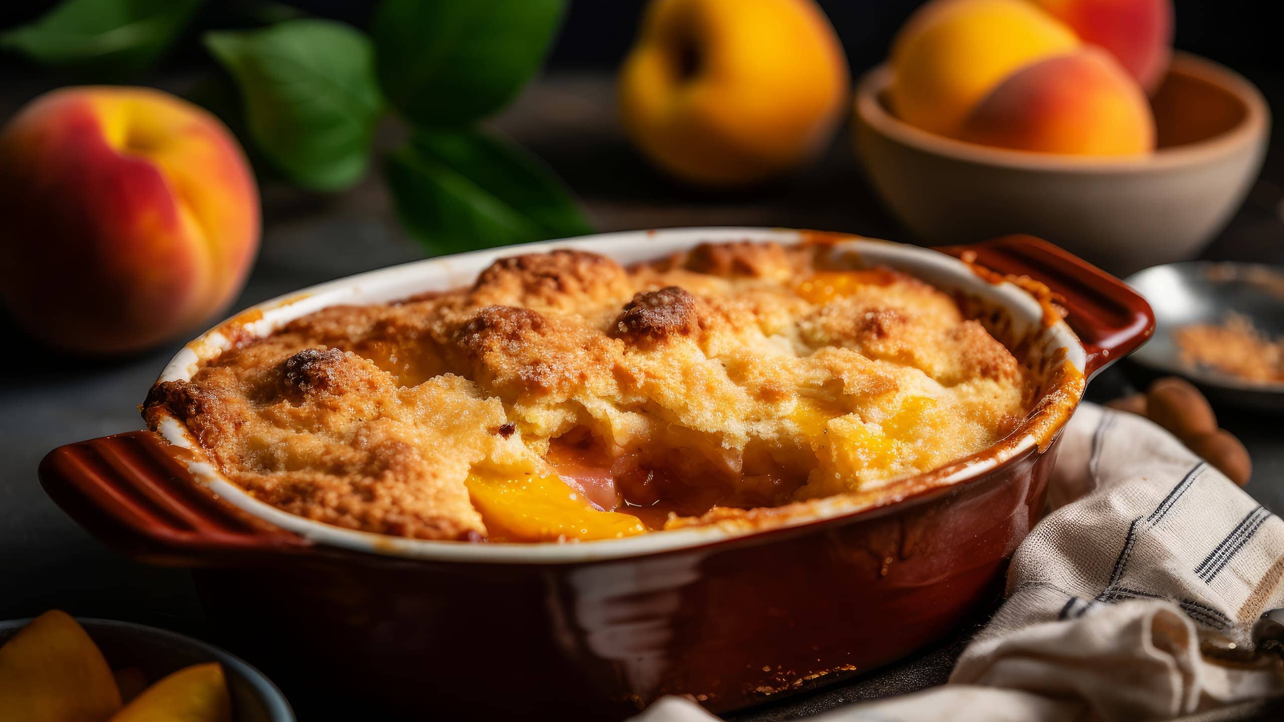 My version of Southern peach cobbler