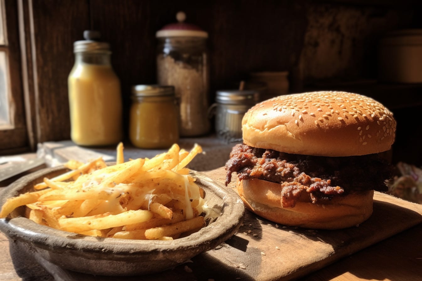 Beyond Meat's burger with fries