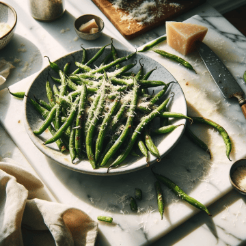 Parmesan green beans, ready to serve