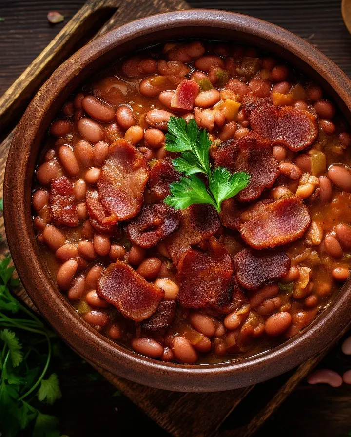 Peruvian beans recipe in a bowl