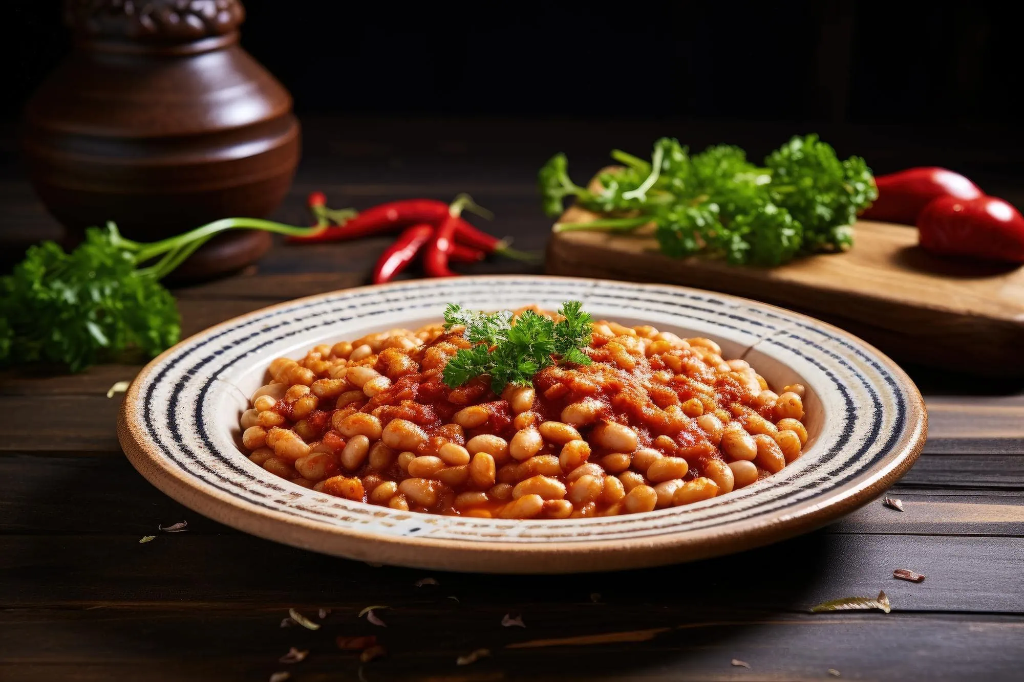 Peruvian beans served in a plate
