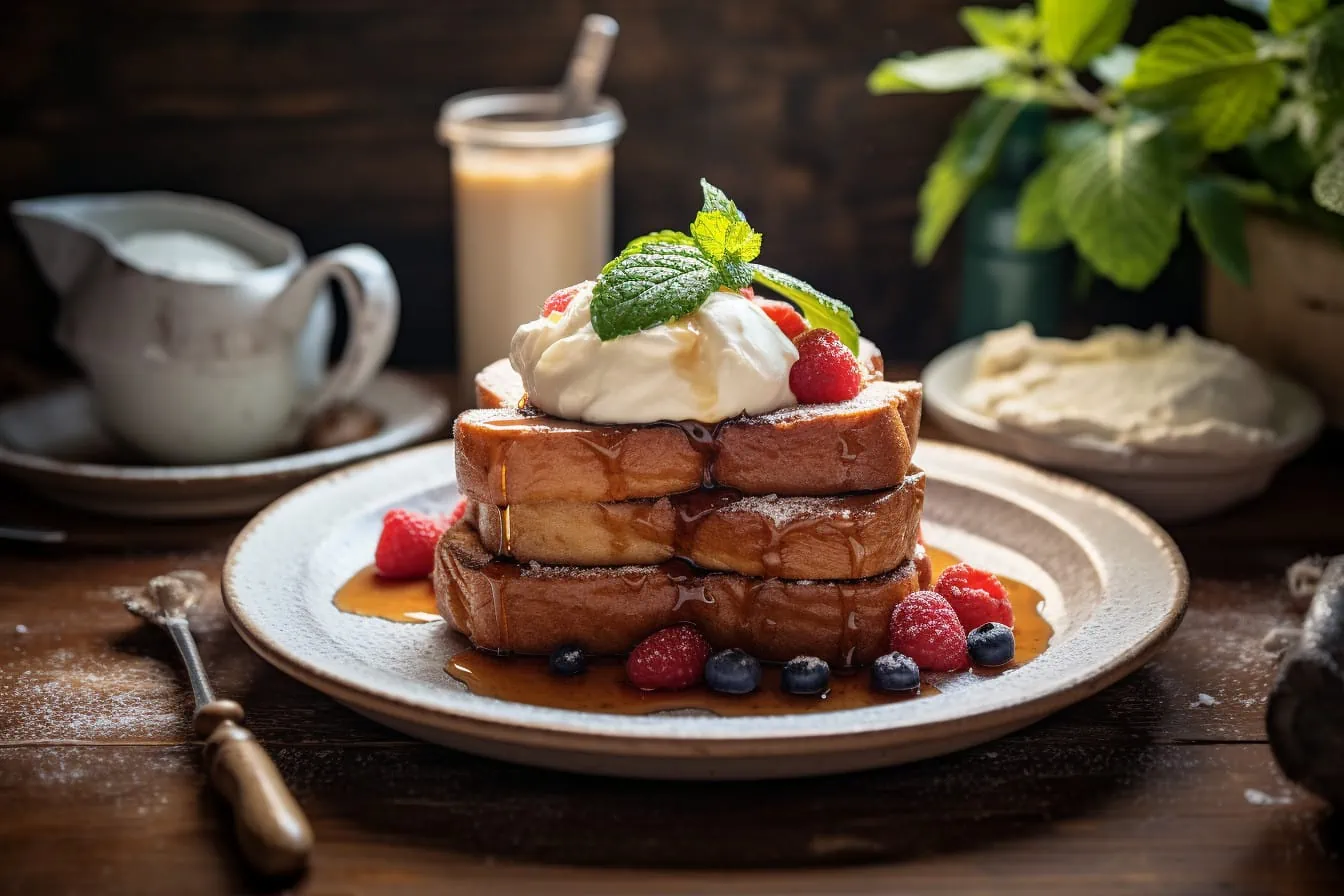 The Rock's French toast with fresh fruits