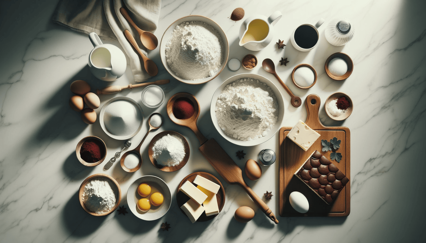 The ingredients for my Christmas red velvet cheesecake recipe