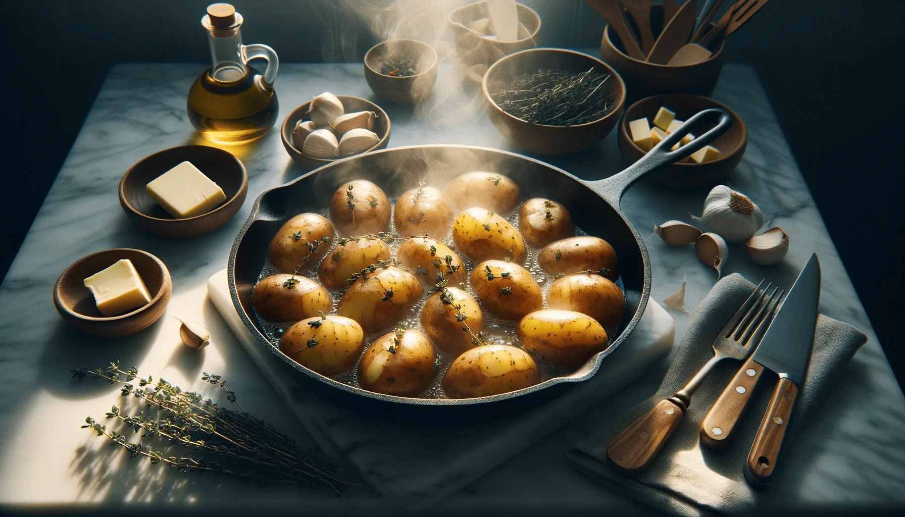 The making of melting potatoes