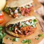 Gorditas with Maseca stuffed with greens and chili