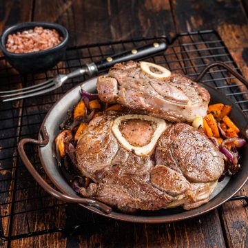 Ina Garten's Osso Buco in a pan