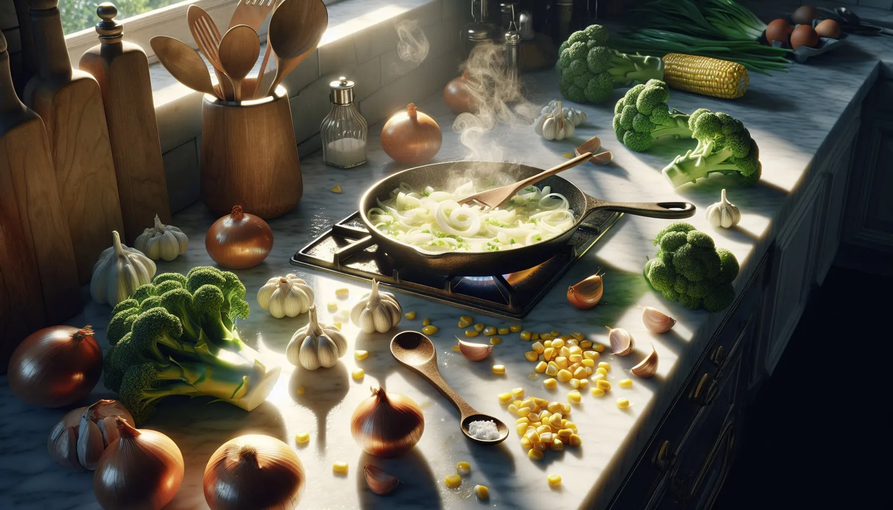 Cooking the ingredients on the stovetop