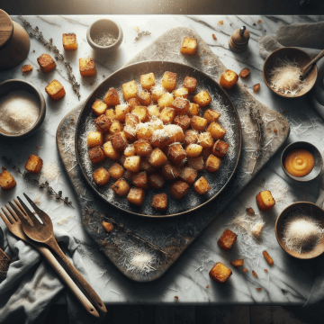 Crispy parmesan potatoes recipe, ready to serve