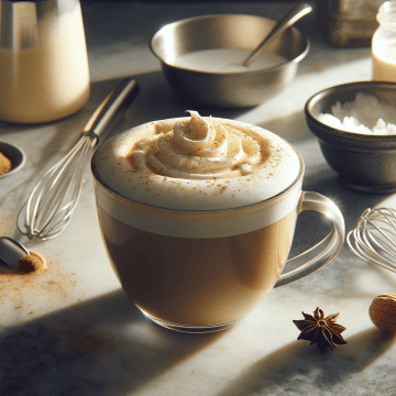 Eggnog latte, ready to serve