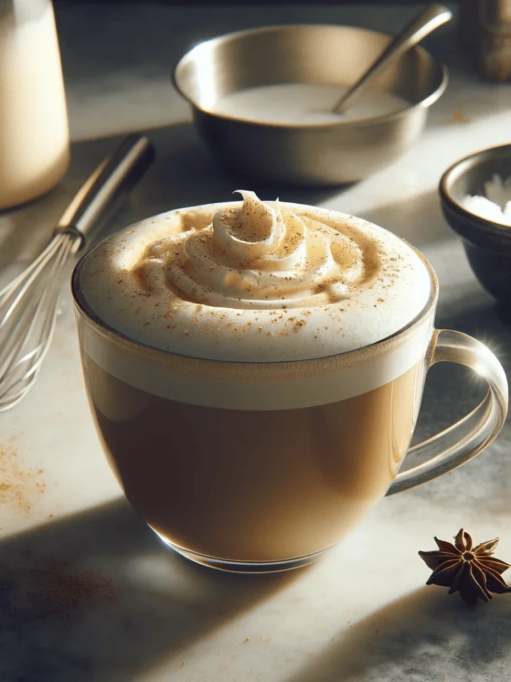 Eggnog latte, ready to serve