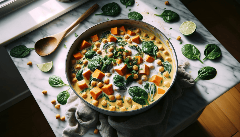 Sweet Potato & Chickpea Coconut Curry Recipe for Thanksgiving - Blend ...