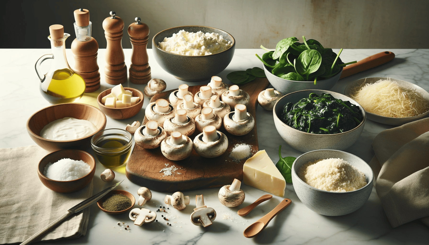 Ingredients for the recipe neatly arranged