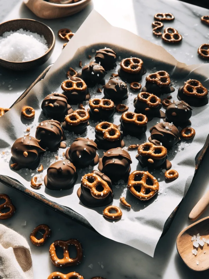 Peanut butter pretzel bites, ready to serve