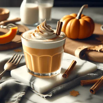 Pumpkin pie martini, ready to serve