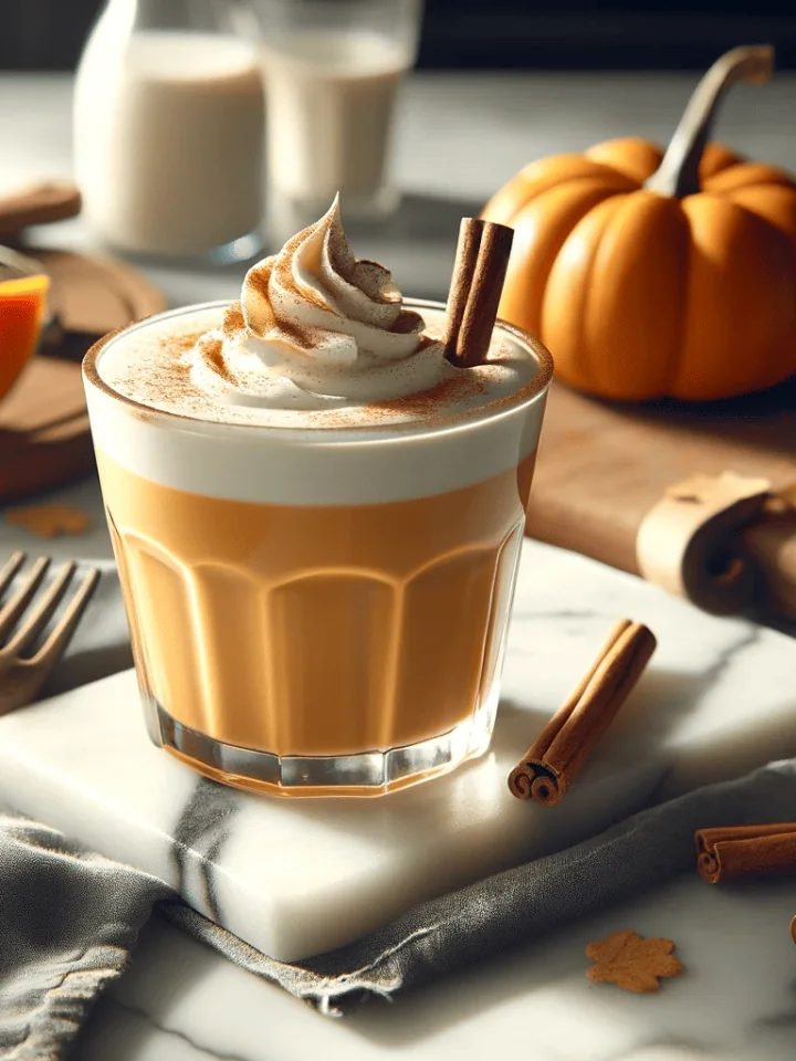 Pumpkin pie martini, ready to serve