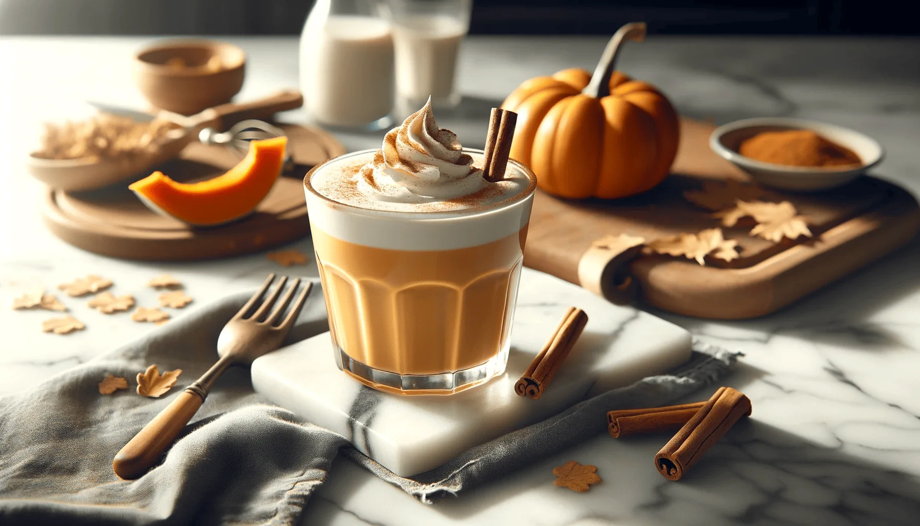 Pumpkin pie martini, ready to serve