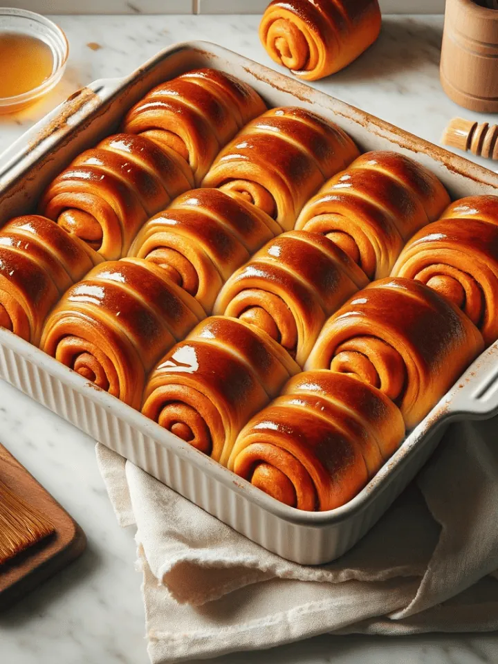 Sweet potato rolls, ready to serve