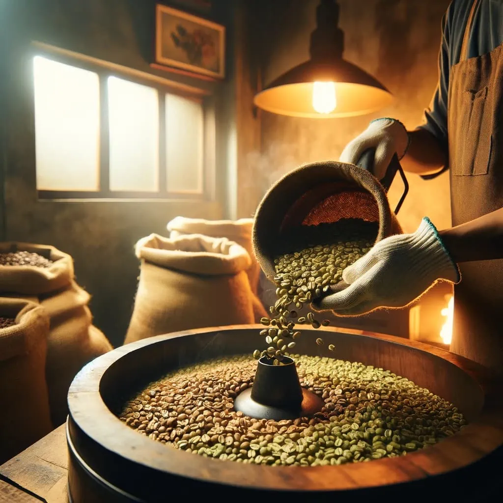 The transformation of Kopi Luwak beans into a rich brew begins with an artisanal roasting process, capturing the essence of this unique coffee