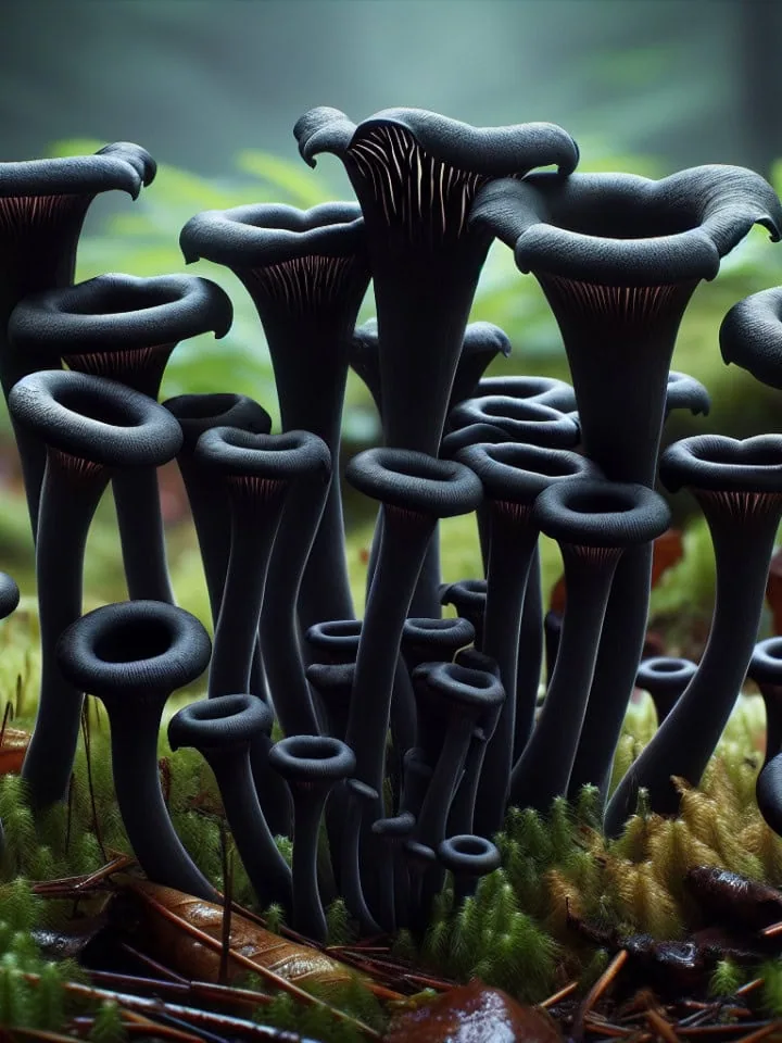 Black trumpet mushrooms