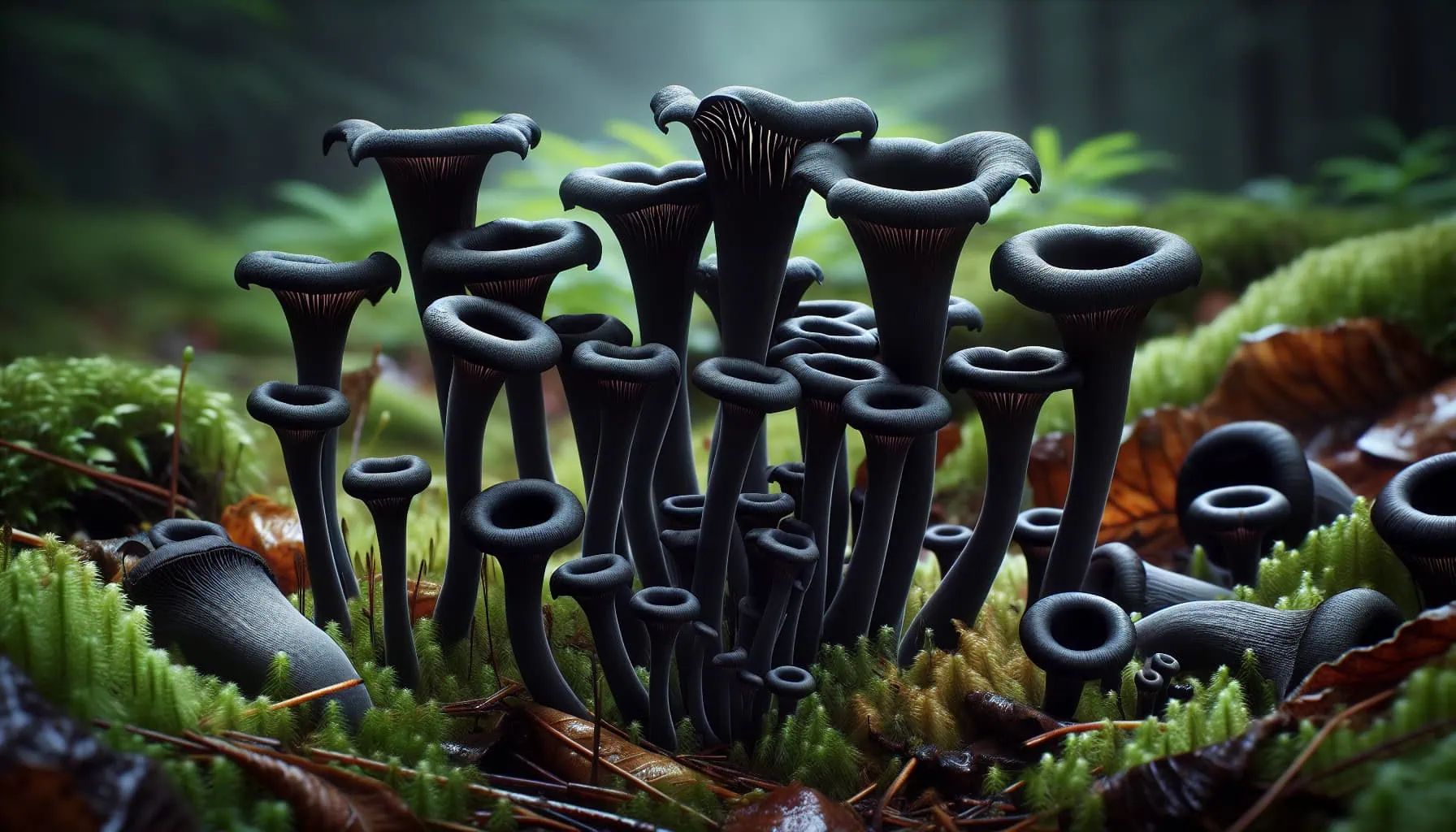 Black trumpet mushrooms